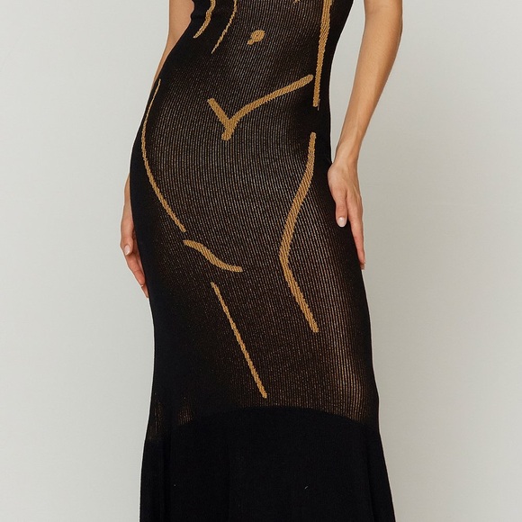 HOUSE OF SUNNY STATUE DRESS IN ONYX - Picture 14 of 15